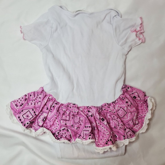 PINK Bandana  Western Cowgirl One Pc Sz 18 M Baby Korral Cowgirl‎ Boots - Picture 8 of 9